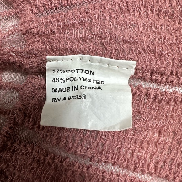 Rebellion Again dusty rose long kimono. Bohemian style. Lightweight. Size medium - Picture 13 of 14